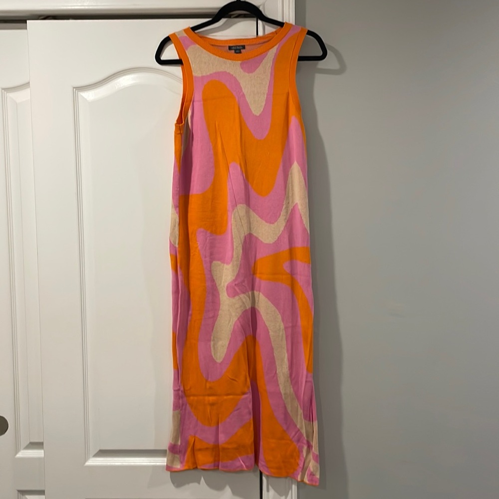 Pink and Orange Knit Dress